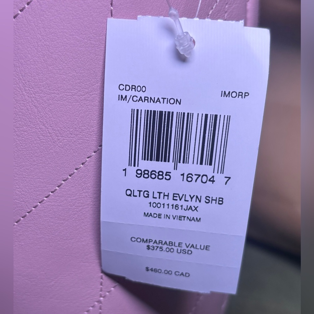 Coach Evelyn Shoulder Bag With Quilting In Pink - Picture 7 of 16